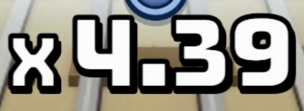 Chicken Subway Choose and Win multiplier card showing 1.20x track option